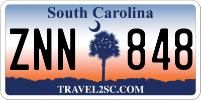 SC license plate ZNN848