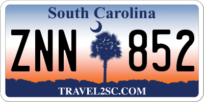 SC license plate ZNN852
