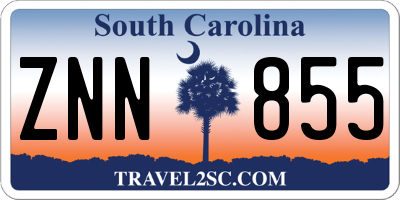 SC license plate ZNN855