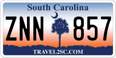 SC license plate ZNN857