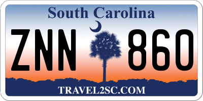 SC license plate ZNN860