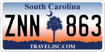 SC license plate ZNN863