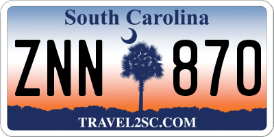 SC license plate ZNN870