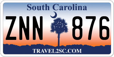 SC license plate ZNN876