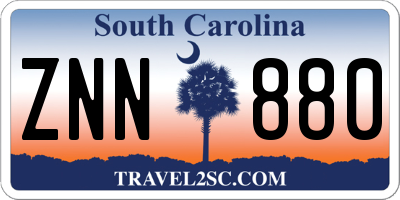 SC license plate ZNN880