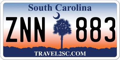SC license plate ZNN883