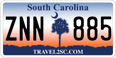SC license plate ZNN885