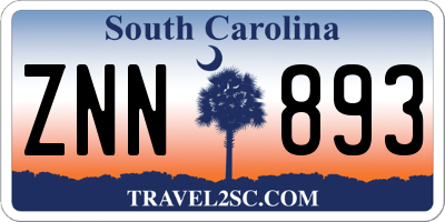 SC license plate ZNN893
