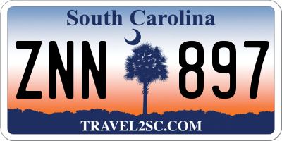 SC license plate ZNN897