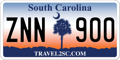 SC license plate ZNN900