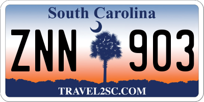 SC license plate ZNN903