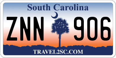 SC license plate ZNN906