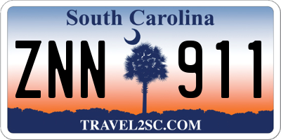 SC license plate ZNN911