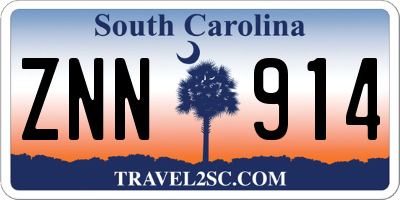 SC license plate ZNN914