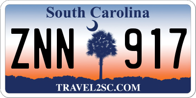 SC license plate ZNN917