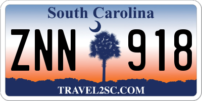 SC license plate ZNN918