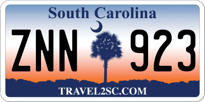SC license plate ZNN923