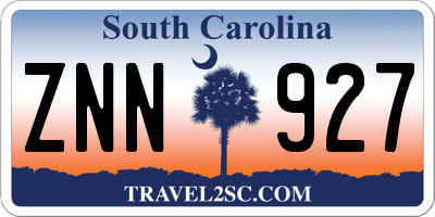 SC license plate ZNN927