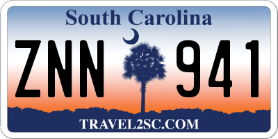 SC license plate ZNN941