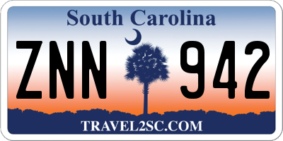 SC license plate ZNN942