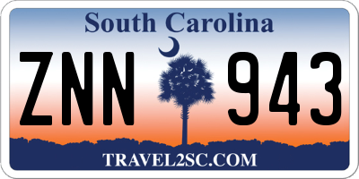SC license plate ZNN943