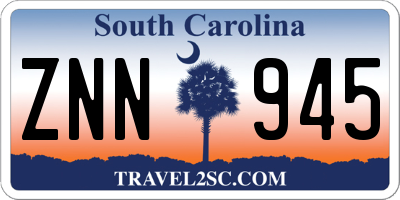 SC license plate ZNN945