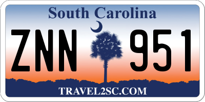 SC license plate ZNN951