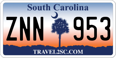SC license plate ZNN953