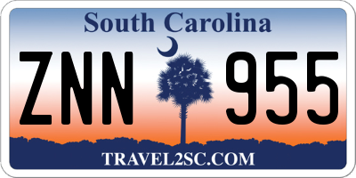 SC license plate ZNN955