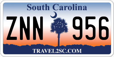 SC license plate ZNN956