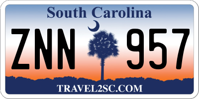 SC license plate ZNN957