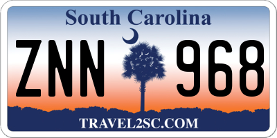 SC license plate ZNN968