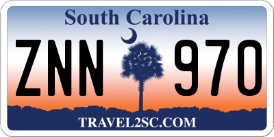SC license plate ZNN970