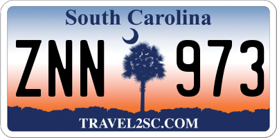 SC license plate ZNN973