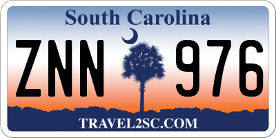 SC license plate ZNN976