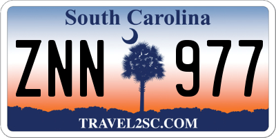 SC license plate ZNN977
