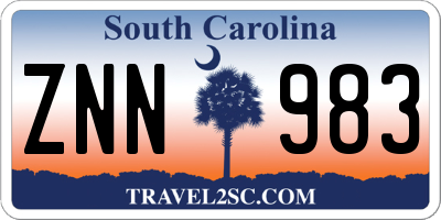 SC license plate ZNN983