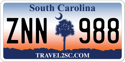 SC license plate ZNN988