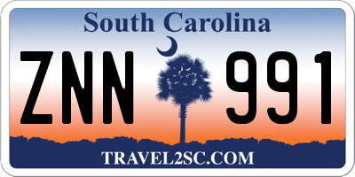 SC license plate ZNN991