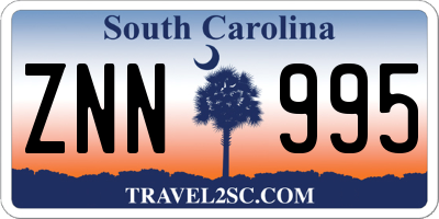 SC license plate ZNN995