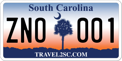 SC license plate ZNO001