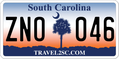 SC license plate ZNO046