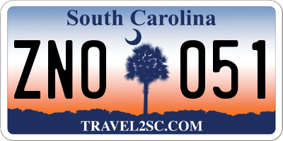 SC license plate ZNO051