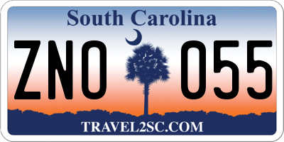 SC license plate ZNO055