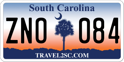 SC license plate ZNO084