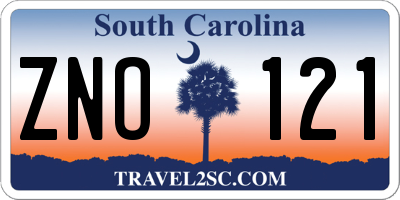 SC license plate ZNO121