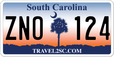 SC license plate ZNO124