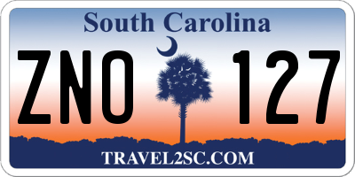 SC license plate ZNO127