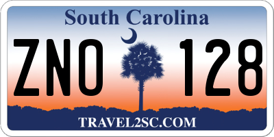 SC license plate ZNO128