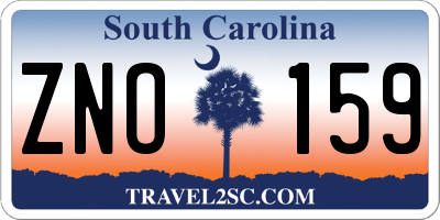 SC license plate ZNO159